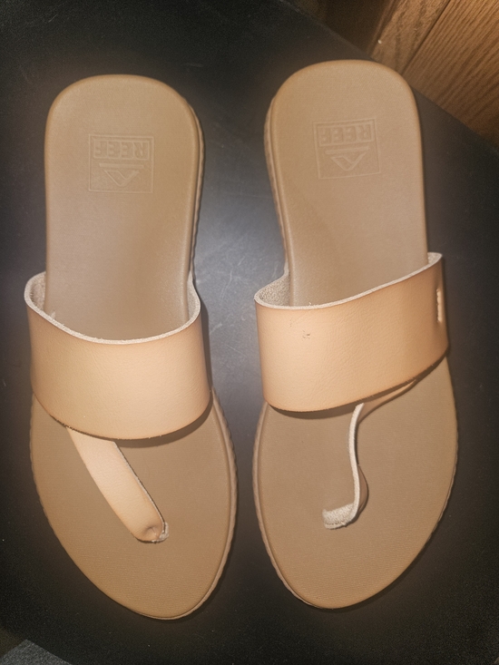 Reef Shoes - Reef Women’s Tan Slide Toe-Post Sandals